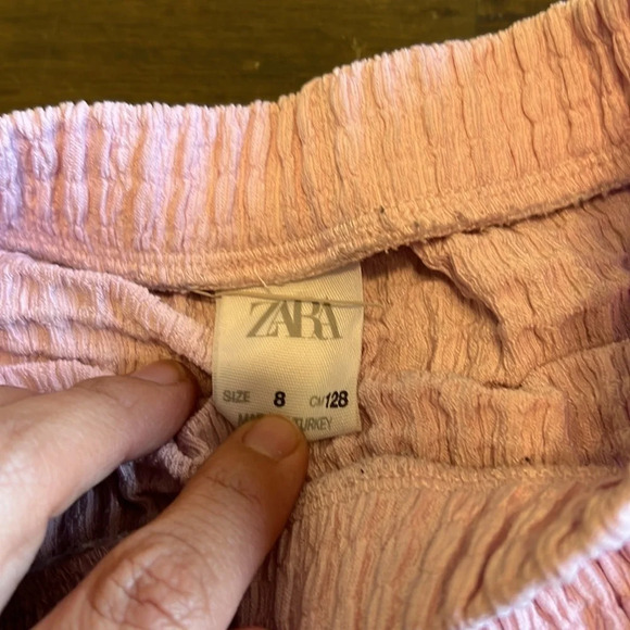 Zara Girl's Tiered Ruffle Skirt Lavender Size 8 Textured - Picture 3 of 4